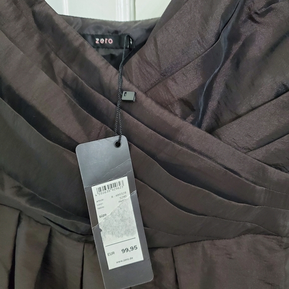 Zero nwt European chocolate brown formal dress 40 - Picture 5 of 5